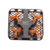 RC헬기EBOYU(TM) 2.4GHz 4CH 6 축 스카이 팬텀 자이로/3D 롤/스피드 스위치/LED 조명/보호 프레임 미니 RC, 02 Black