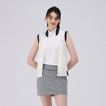 커터앤벅 여성 배색 메쉬 집업 베스트 CB22MWTV01 WH