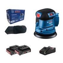BOSCH 보쉬 충전식 무선원형샌딩기 원형샌더 GEX185-LI, 2AH+2AH 세트