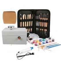 미니어처 도자기 DIY 미니물레 물레 핸드메이드 특별한 취미 키트 공예 충전식 미니도자기만들기 미니도자기, 무선세트(열풍기미포함)