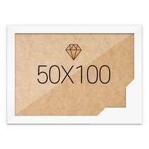 보석십자수 패브릭형 액자 50x100 고급형 우드 화이트 (아크릴 보호필름-스티커판 포함), 단품, 1개