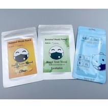 마스크 아로마 곰 향기 패치 스티커 2+2(4팩/80매) 라벤다 유칼립투스 시트러스향 스티커/ 향기 향균 냄새제거 스티커, 골고루랜덤4팩