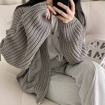 수맘 수엠W 루즈핏 꽈배기 자켓 W70 프리온니트JK