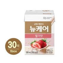 [대상웰라이프] 뉴케어 딸기맛 균형영양식 (200mlx30팩) 1박스 /한 팩에 담긴 3, 구성:뉴케어 딸기맛 (200mlx30팩). 1박스, 상세 설명 참조, 상세 설명 참조