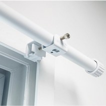 [굿즈팡팡] 벽안뚫는커튼 안뚫어고리 나사없는커튼 못없이커튼봉, 버전1(1세트 3개입) + 14자 커튼봉, 화이트