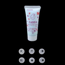 하늘색 생크림데코클레이 50ml +투명 캡(노즐) 6종