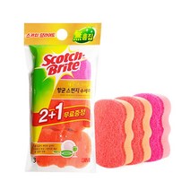 3m 제로스크래치 항균 스펀지 수세미 2+1 / 스카치브라이트, 1개