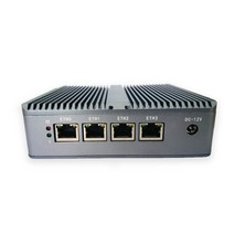 FanlessCPU E3827 Pfense 미니 라우터 서버 4*1000M Lan 지원 Windows10 Linux HD VGA 듀얼 디스플레이 컴, 02 DDR 2GB SSD 16GB_02 UK, 01 Pfense no wifi