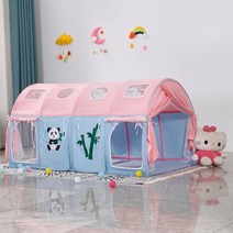 2층침대 난방텐트 벙커침대 텐트 이케아 여자 아이방 꾸미기 캐릭터 텐트 헬로키티, E