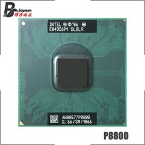 노트북 프로세서 인텔 코어 2 듀오 모바일 p8800 slglr 2 6GHz 듀얼 코어 듀얼 스레드 CPU 프로세서 3m 25w 소켓 p