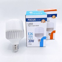 포커스 LED 크림벌브 보안등 KS인증 20W 30W 40W 50W 60W 주광색 전구색 E26 E39, 포커스 E39 40W