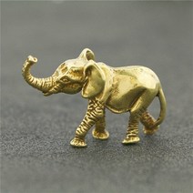 코끼리 조각 장식품 골동품 청동 소형 인형 차 애완 동물 테이블 장식 장식 구리 143, 54x32mm