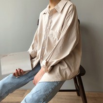 마이시즌 여성용 실루엣 루즈핏 셔츠