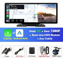 안드로이드올인원 Srnubi-10.26 "대시 HD 후방 보기 카메라 Carplay 안드로이드 자동 4K DVR GPS 네비, 06 Dual Lens GPS-Buck_02 128G