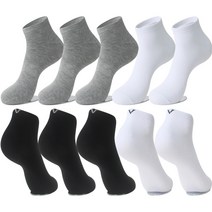 10켤레 남자 무지 발목 양말 국산 공장직영 프리미엄 일반V스니커즈