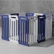 애완 동물 인클로저 개 케이지 소형견 중형 및 대형견 실내 블로우 성형 플라스틱 환경, White blue_16PCS