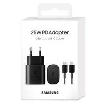 삼성 USB PD 25W충전기 C to C 1M 케이블 포함, 삼성정품 25W TA-800 블랙, 1개