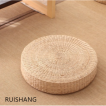 RUISHANG 라탄방석 두툼한 두꺼운 다도 인테리어 원형 좌식 라탄 라틴 쿠션 스툴, 높이 20cm + 60X60CM