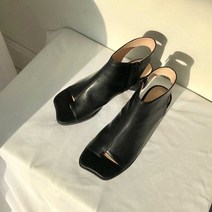 아이슈즈여성부티 토오픈 미들힐 69114