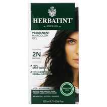 허바이틴트 Herbatint 퍼머넌트 헤어컬러 젤 2N 갈색 135ml(4.56fl oz), 5개