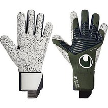 uhlsport Speed Contact SUPERGRIP+ HN 골키퍼 장갑 성인용 남녀공용 블랙/화이트/네온 오렌지 (멀티컬러) 8, 그린블루-화이트