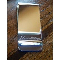 조니 워커 Scotch Whisky 광택 은색 플레이트 Money Clip in Gift Box