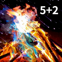 [5+2] 불멍 오로라가루 25g 5개세트 오로라불꽃 레인보우불멍 캠핑놀거리, 매직파이어 25g 5개SET