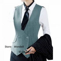 베스트조끼 겨울 셋업 가을 니트 여성용 스트라이프 조끼 브이넥 더블 브레스트 슬림핏 민소매 재킷 출퇴근 오피스 맞춤 베스트 셀러 상품