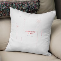 축하해 포토쿠션, 쿠션뒷면 - 파스텔 블루