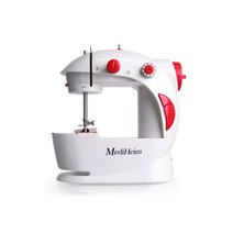 메디하임 가정용미싱기 미니 재봉틀 미싱, 레드+아답터