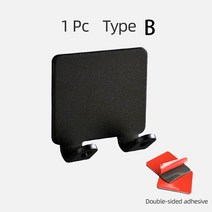 원판정리대 123 Pcs 알루미늄 펀치 면도기 홀더 스토리지 후크 남자 면도 선반 욕실 랙 액세서리, [02] Black Tpye B
