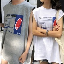 [세인트이브] T956 레이어드티 박시 나시 나시티 민소매티셔츠