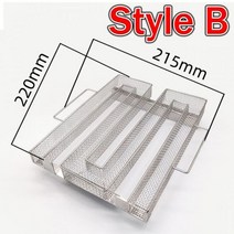 구이용돌판 가정용고기불판 1인용 바베큐 연기 상자 차가운 발생기 스테인레스 그릴 그물 야외 흡연 도구 액세서리 4 개, 02 Style B, 4PCS