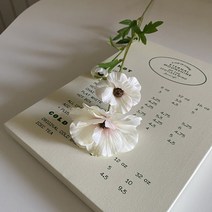 버터플라이 라넌큘러스 조화 꽃 가지 달빛스토어, 옐로우