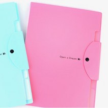 A4 똑딱이 아코디언포켓 파일케이스 화일철 부동산계약서 스티커보관함 프린트물 플라스틱 악보, 핑크