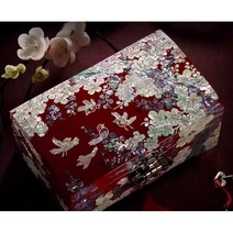 자개 보석함 봉채함 예단함 나전칠기 공예 수공예품 보석 주얼리 전통보석함, F. 업그레이드 세미 세트 쉘 물고기 걸쇠