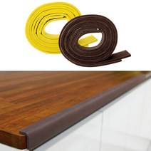 잘라쓰는 아기 모서리 보호대 어린이집 책상 테두리 싱크대 몰딩 2M 끼우는 침대 가구 몰딩 각대 부딪힘 방지 계단 쿠션 테이프 캡 코너 충돌 커버 부딪침 서랍 안전 고무 가드, 옐로우