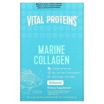 Vital Proteins (바이탈 프로틴스) 해양 콜라겐 무맛 20팩 각 10g(0.35oz) US 직배송, 1PACKAGE, 상세참조