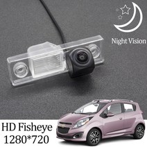 OwtosinHD 1280x720 어안 후방 카메라 Chevrolet Spark M200 M250 M300 2005 용 자동차 후진 주차 액세서리, Camera With Wireless