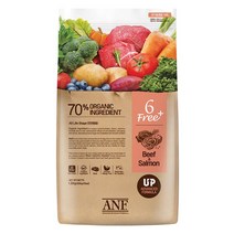 ANF 유기농 오가닉 6 free 플러스 소고기+연어 1.8kg 강아지 사료, 1개