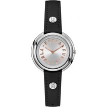 Furla 훌라 손목시계 ICON SHAPE 콘쉐이프 실버 스테인레스 스틸 유리 Quartz 일상생활 방수 34MM Watch WW00032011L1 여성 블랙 고급선물 데일리 비