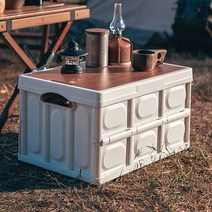 메이스 감성 캠핑 폴딩박스 우드 테이블 수납 차박 용품 장비 다용도 정리함 공간 카고 토르 접, 01.마린박스 55L_블랙