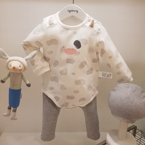 아가방 50% 겨울 베이비페어! 귀여워서 어쩔 카우 바디슈트 유아 상하세트 비니모자까지 서비스 패키지 와우 슈트 상하복! 신생아 외출복으로 우주복처럼 입어도 오키