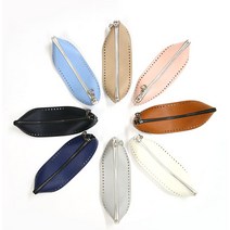 니뜨 인조가죽 스몰 지퍼탑 /뜨개실무료도안증정 니뜨가방부자재 뜨개부자재 지퍼탑 클러치지퍼 지퍼달기 반제품 지퍼 뜨개지퍼, 블랙