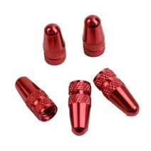5 PCS MTB 트랙 레이싱 자전거 타이어 타이어 자전거 타이어 휠 FV 프렌치 밸브 캡, 빨간색