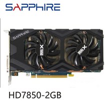 중고 사파이어 HD7850 2GB 비디오 카드 GPU AMD Radeon 그래픽 GDDR5 데스크탑 컴퓨터 PC 게임 HDMI DVI, 한개옵션0