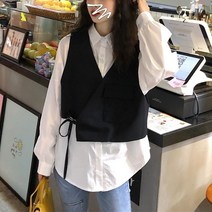 새로이 JUCXMDNL 여성 빅사이즈 정장 베스트 봄 가을 조끼