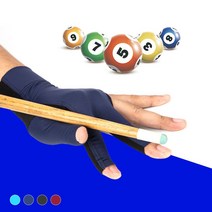 당구장 키밍 오른손 왼손 오픈형 당구 장갑 미끄럼방지 블랙, 허브쿠팡 외손 오픈_하늘색