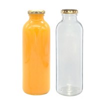 [유리병] 금속캡 날씬쥬스500 1개 500ml, 은색마개