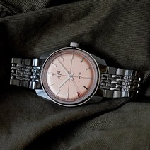 남자명품시계 merkur 연어 다이얼 시계 빈티지 70s 클래식 크로스 남자예물시계